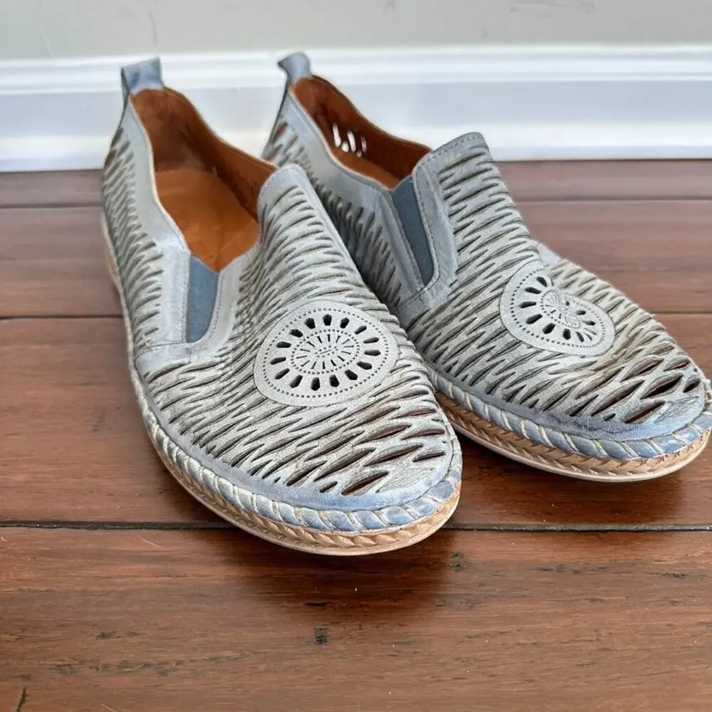 Spring Step Womens Sz 40 EU 9.5 US Newday Slip-On Shoe Leather Flats Blue - Picture 3 of 13